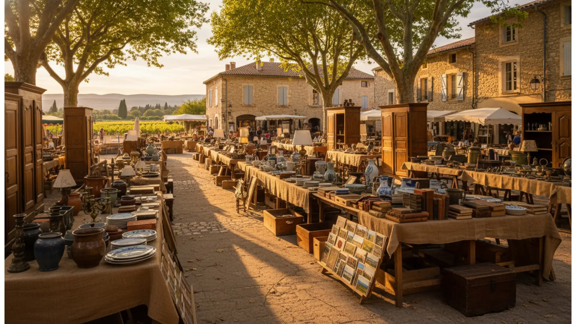Antiquaires sur le paquebot Lydia, Grand Déballage de Pézenas : l'Occitanie chine