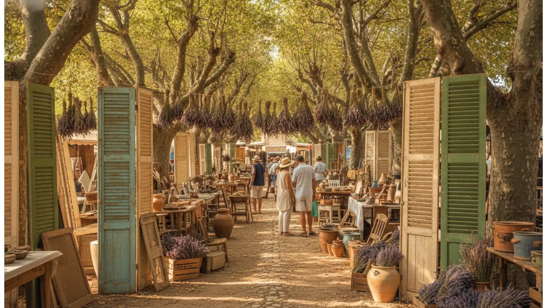 Mercadillos y rastros en Provenza-Alpes-Costa Azul el 22 y 23 de agosto de 2026: 300 puestos toman el centro de Trets